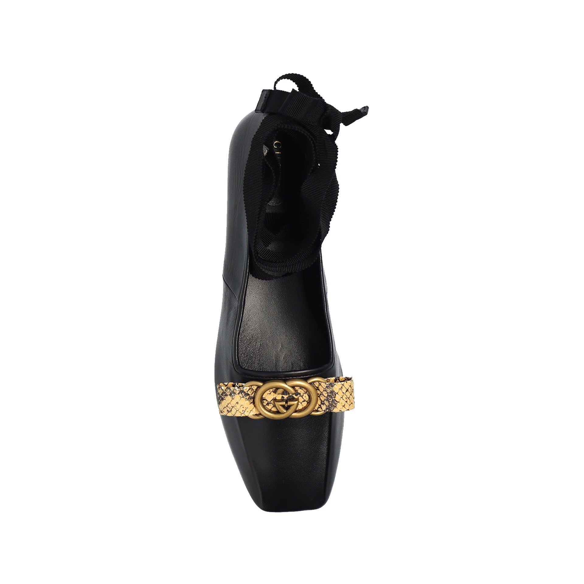 Gucci-Gucci Double G Ballet Flats-WOMEN SHOES-Black-Deal-Outlet-by-ARCHIVIST