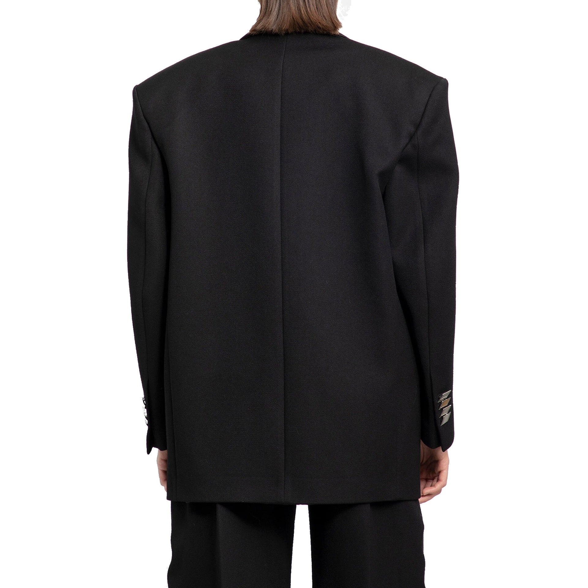 The Attico-The Attico Wool Blend Blazer-WOMEN CLOTHING-Black-Deal-Outlet-by-ARCHIVIST