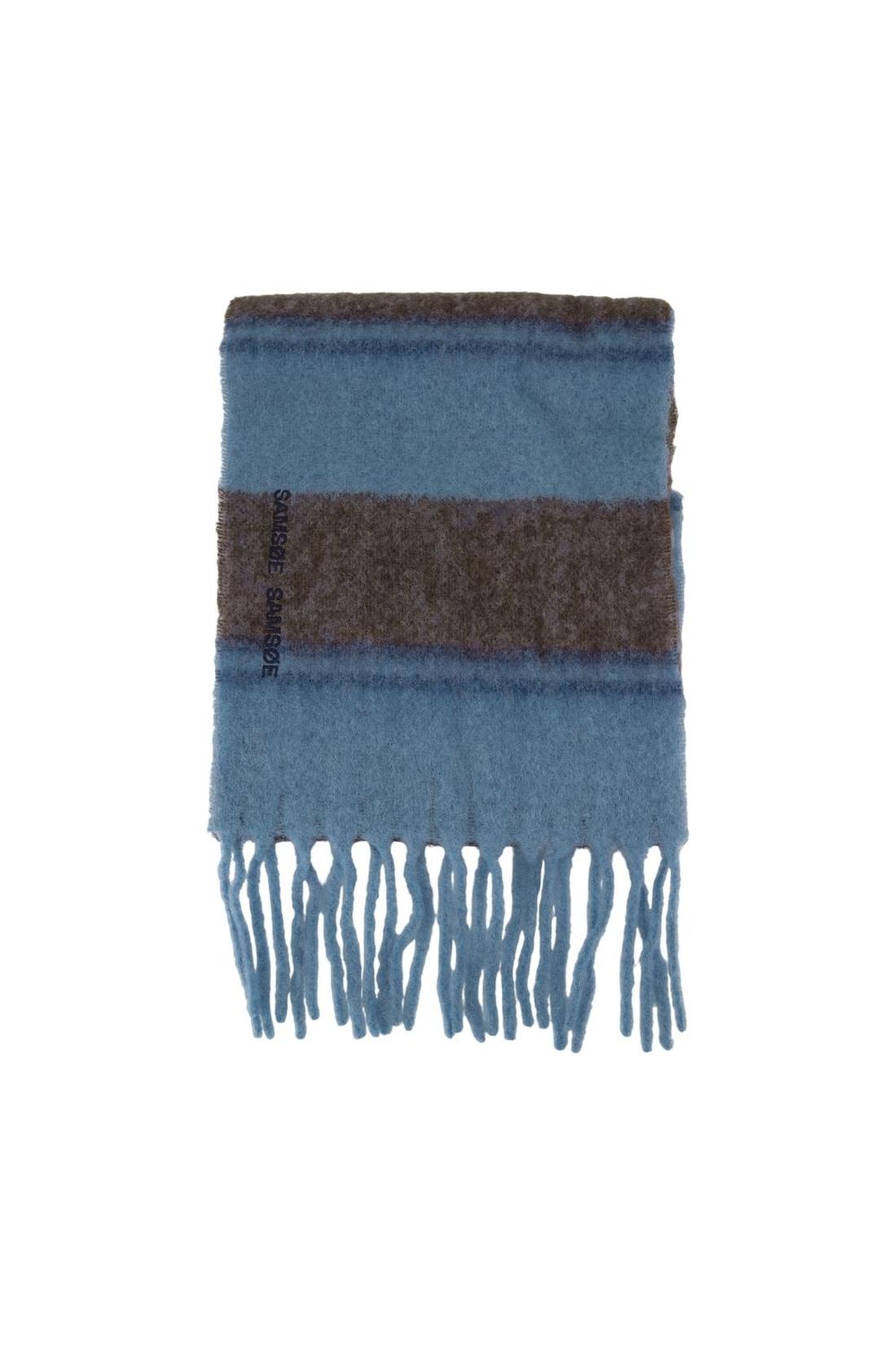 Samsøe Samsøe-Alex Schal - Samsoe Samsoe - Wolle - Blau-Outdoor-Black-Deal-Outlet-by-ARCHIVIST