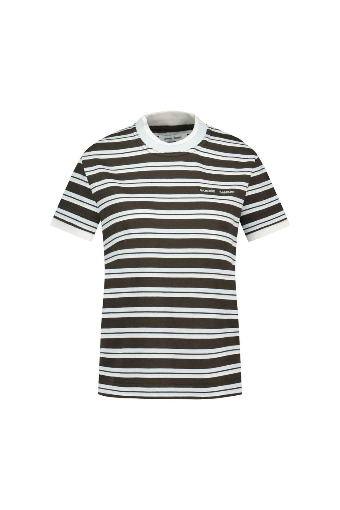 Samsøe Samsøe-Sacamina Ss T-Shirt - Samsoe Samsoe - Baumwolle - Braun-Shirts-Black-Deal-Outlet-by-ARCHIVIST