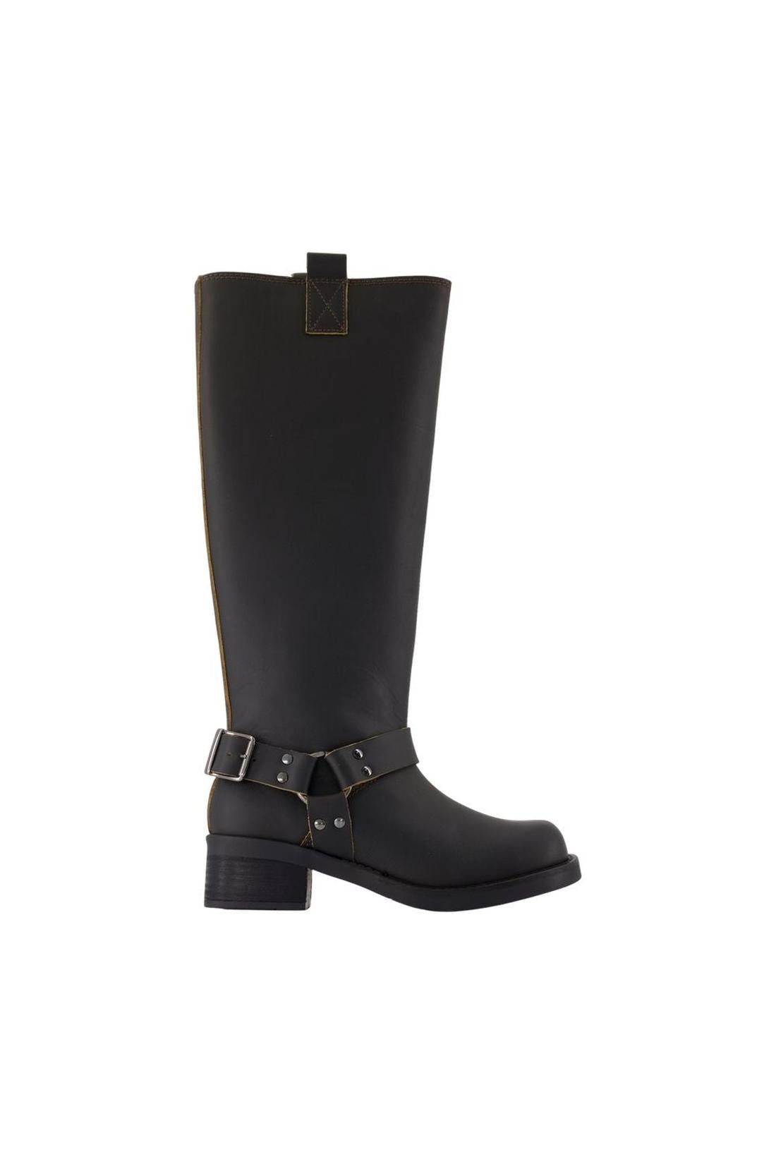Samsøe Samsøe-Sabrenta Stiefel - Samsoe Samsoe - Leder - Grün-schuhe / stiefel-Black-Deal-Outlet-by-ARCHIVIST