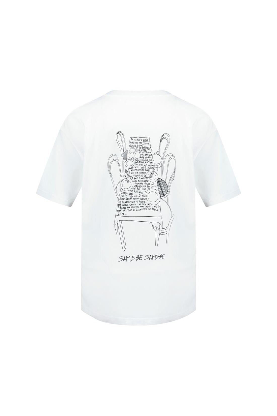 Sadinner T-Shirt - SAMSØE SAMSØE - Baumwolle - Weiß