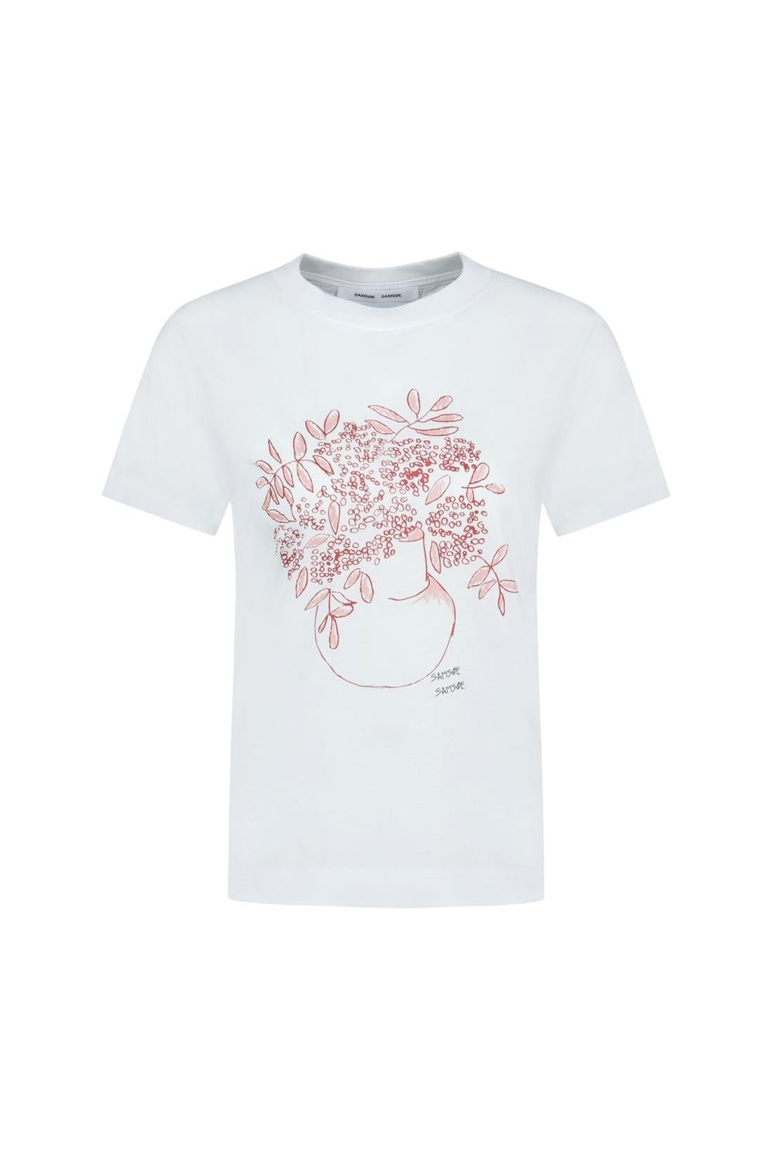 Sacamino Ss T-Shirt - SAMSØE SAMSØE - Baumwolle - Weiß