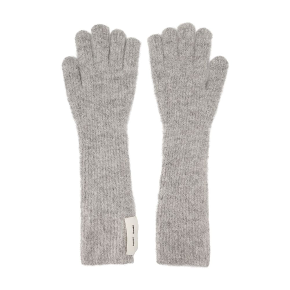 Sarue-Handschuhe, lang, 16165 – SAMSØE SAMSØE – Wolle – Grau