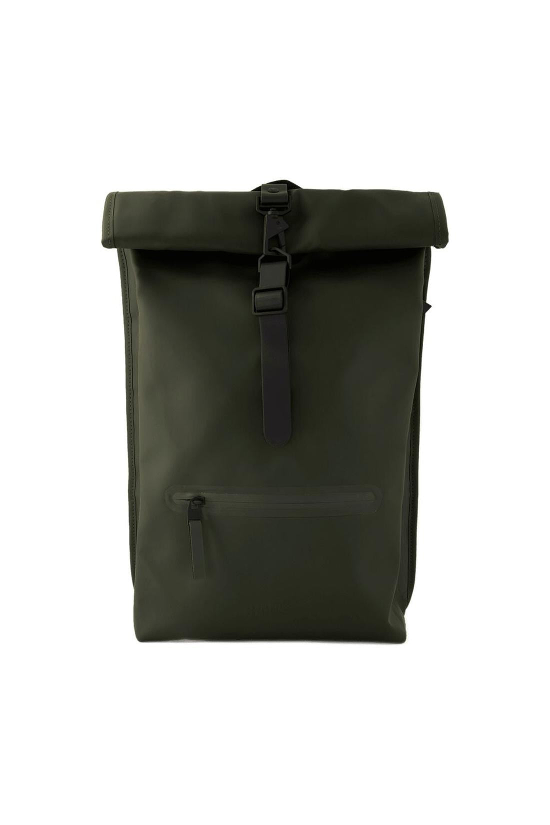 Rains-Rolltop Rucksack - Rains - Synthetik - Grün-Taschen-Black-Deal-Outlet-by-ARCHIVIST