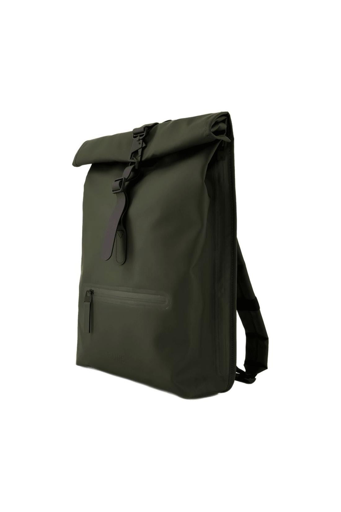 Rains-Rolltop Rucksack - Rains - Synthetik - Grün-Taschen-Black-Deal-Outlet-by-ARCHIVIST