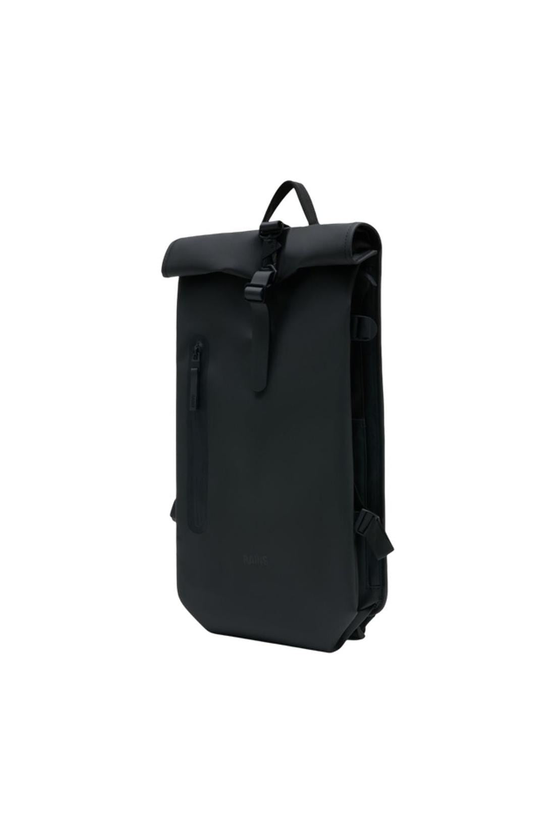 Rucksack Rolltop Large W3 - RAINS - Synthetik - Schwarz