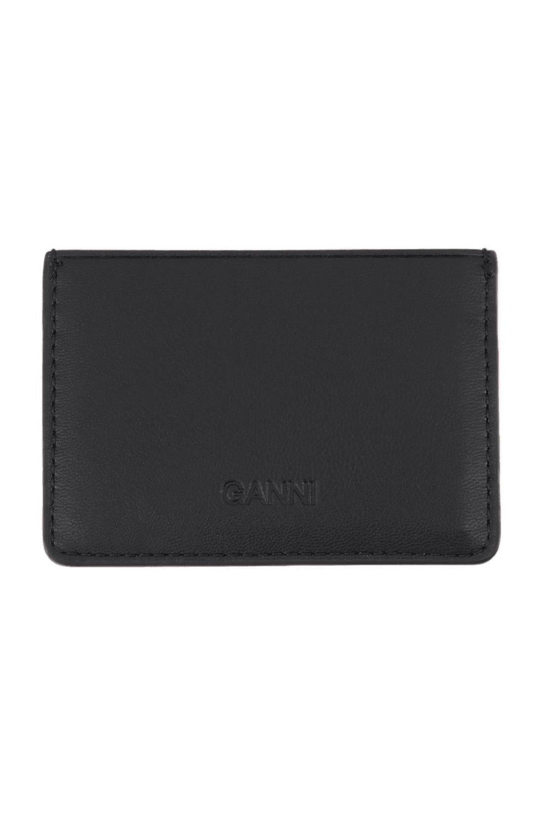 Ganni-Kartenhalter Ganni Bou - Ganni - Leder - Schwarz-Outdoor-Black-Deal-Outlet-by-ARCHIVIST