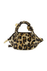 Ganni-Bou Nano Schultertasche - Ganni - Leder - Leopard-Outdoor-Black-Deal-Outlet-by-ARCHIVIST