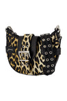 Ganni-Bucky Small Schultertasche - Ganni - Nylon - Leopard-Taschen-Black-Deal-Outlet-by-ARCHIVIST
