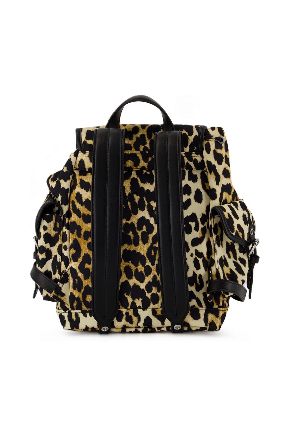 Ganni-Bucky Rucksack Small - Ganni - Nylon - Leopard-Taschen-Black-Deal-Outlet-by-ARCHIVIST