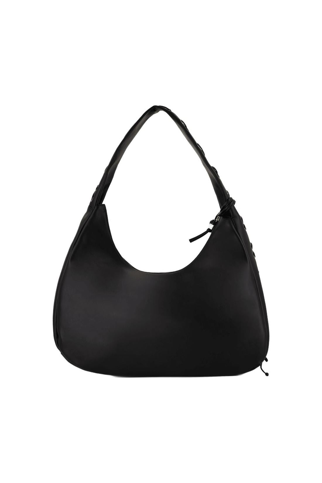 Ganni-Bou Xxl Schultertasche - Ganni - Leder - Schwarz-Taschen-Black-Deal-Outlet-by-ARCHIVIST