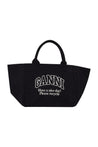 Ganni-Cabas Xxl Logo - Ganni - Baumwolle - Schwarz-Taschen-Black-Deal-Outlet-by-ARCHIVIST