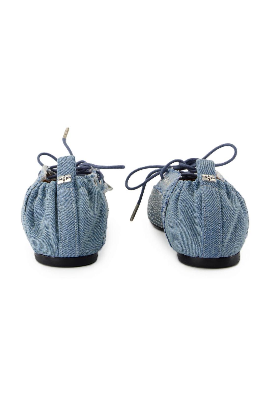Eyelets Ballerinas - Ganni - Denim - Blau