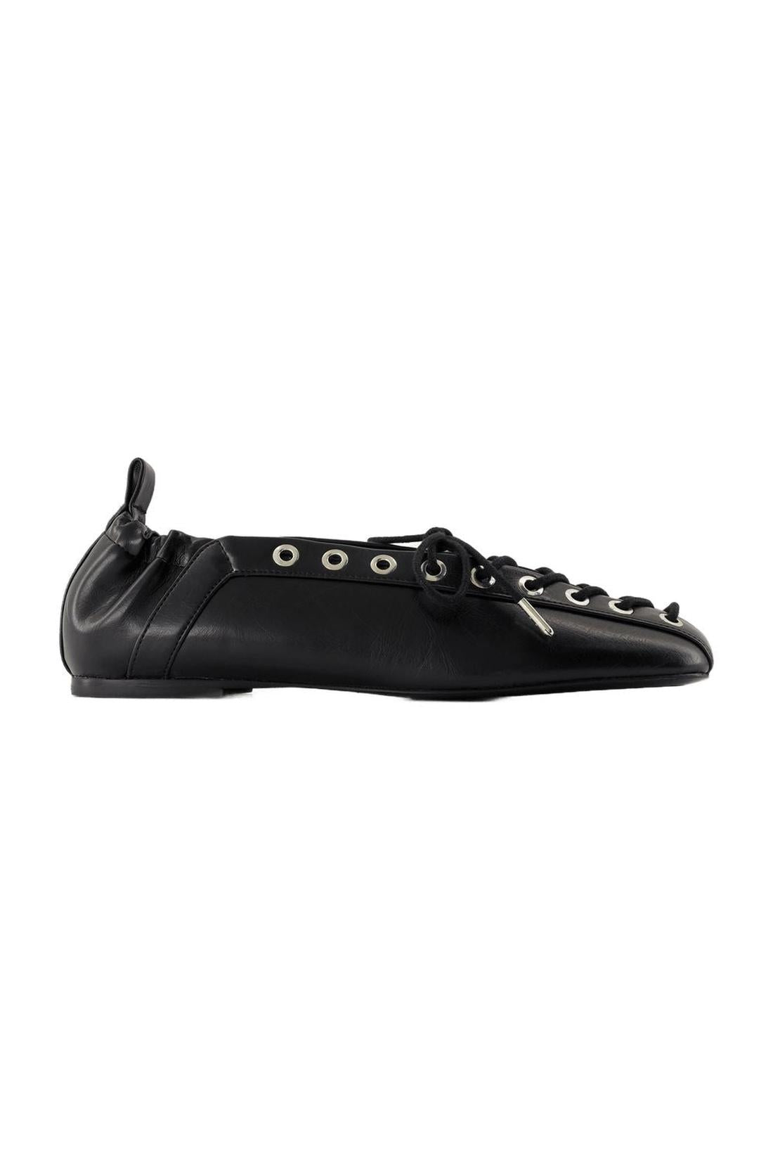 Eyelets Ballerinas - Ganni - Synthetik - Schwarz-schuhe / flache-schuhe-Ganni-EU35-black-ARCHIVIST