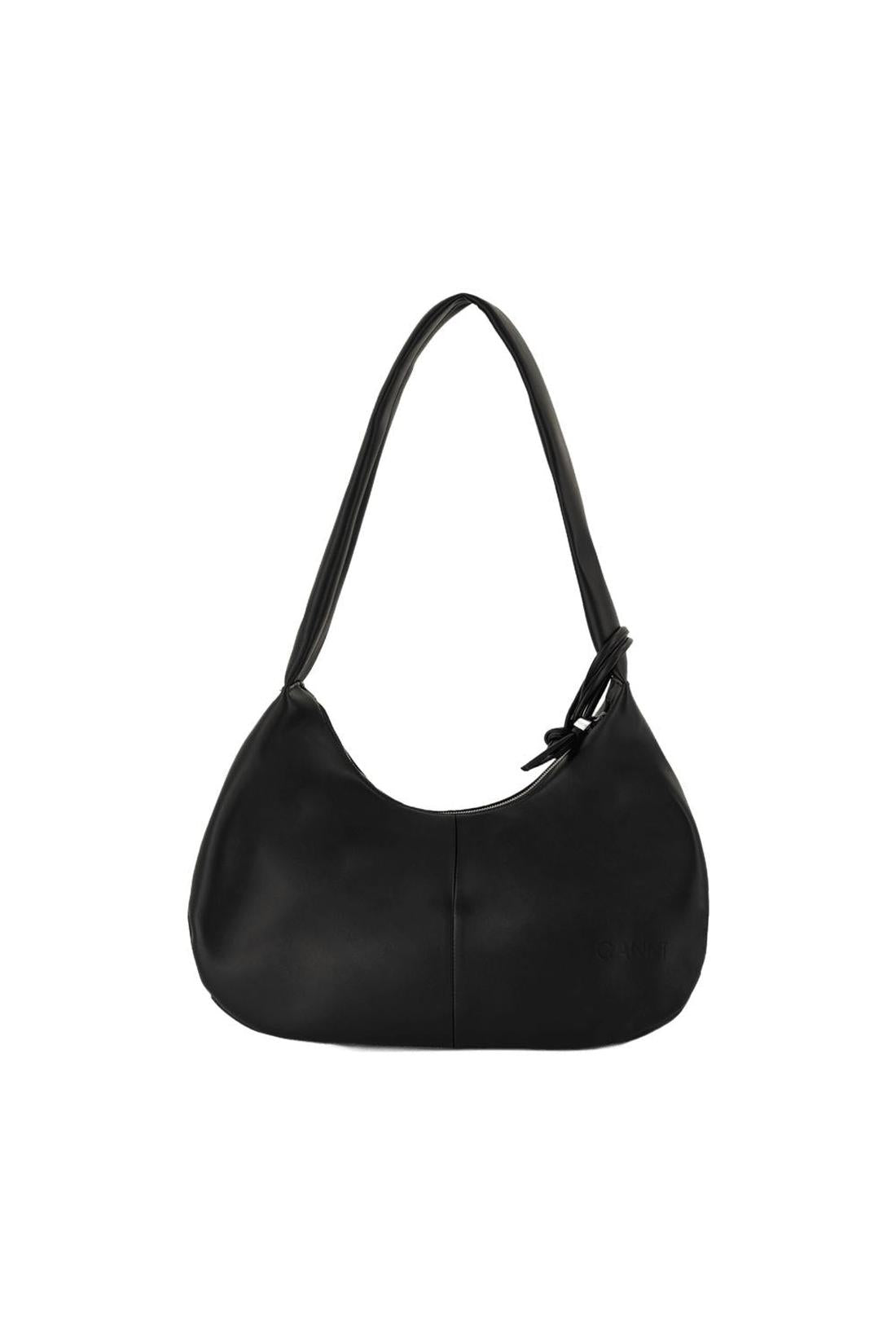 Ganni-Bou Medium Schultertasche - Ganni - Leder - Schwarz-Taschen-Black-Deal-Outlet-by-ARCHIVIST