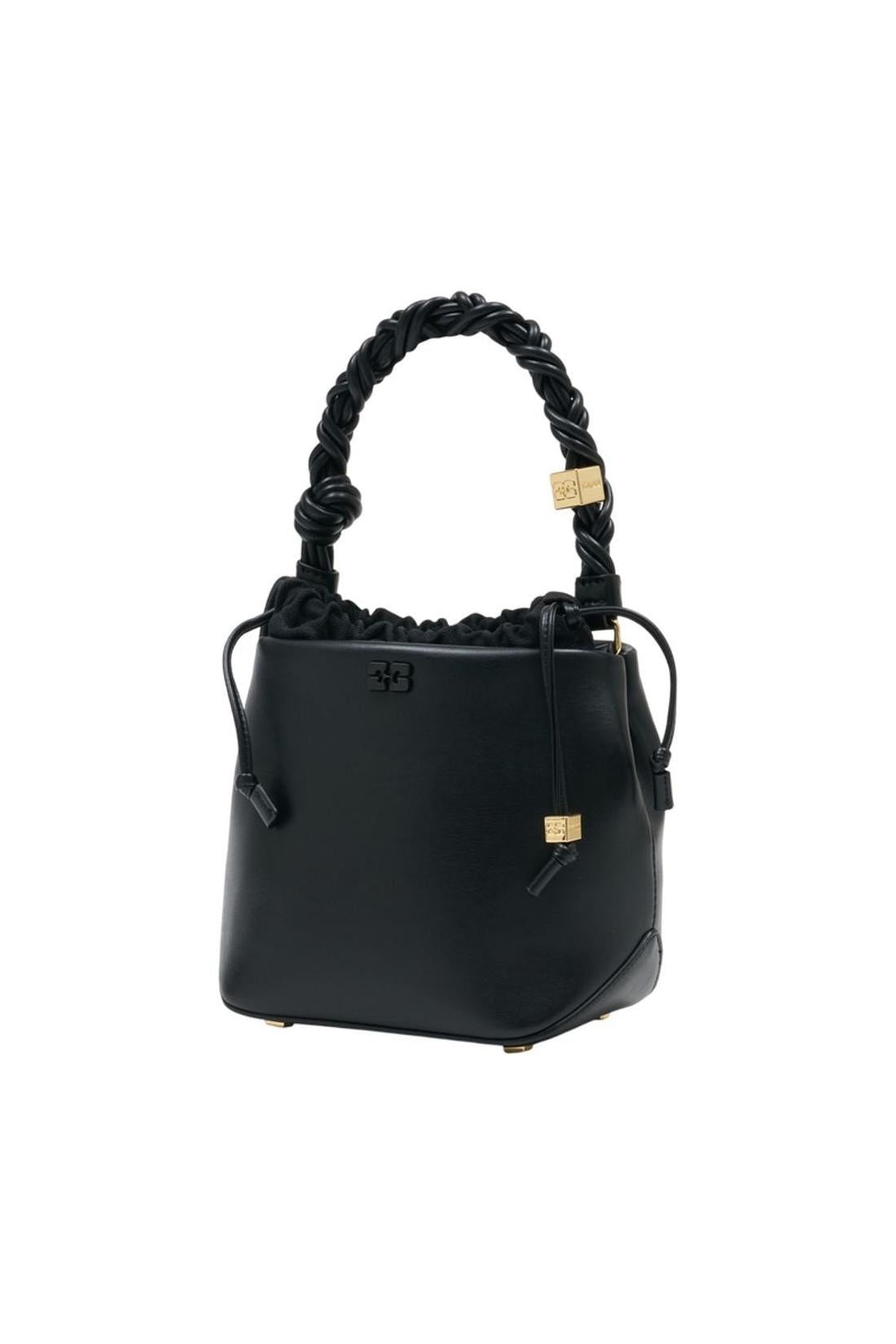 Bou Bucket Handtasche – Ganni – Leder – Schwarz-Taschen-Ganni-ARCHIVIST