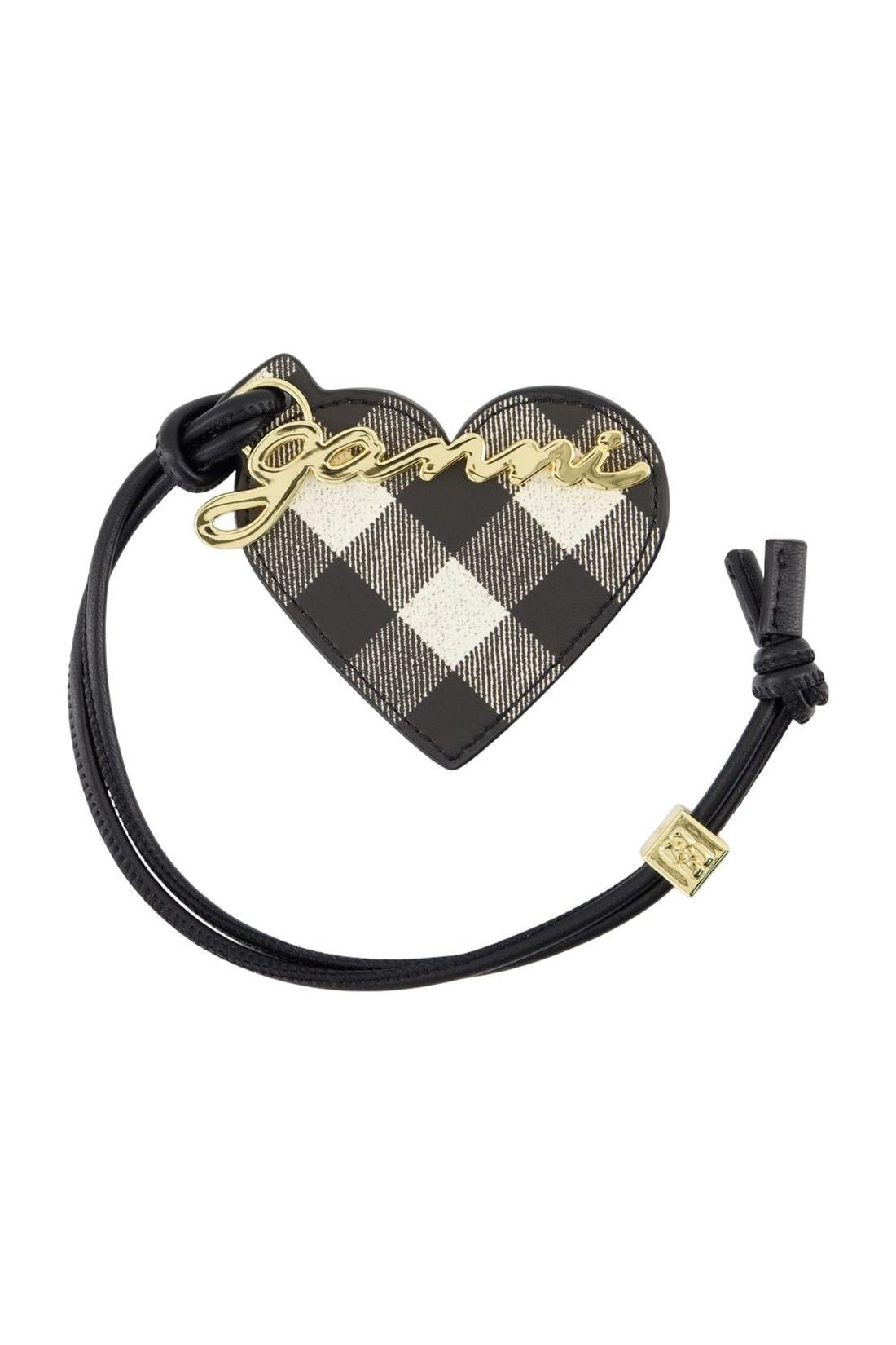 Ganni-Bou Heart Schlüsselanhänger - Ganni - Leder - Schwarz-Outdoor-Black-Deal-Outlet-by-ARCHIVIST