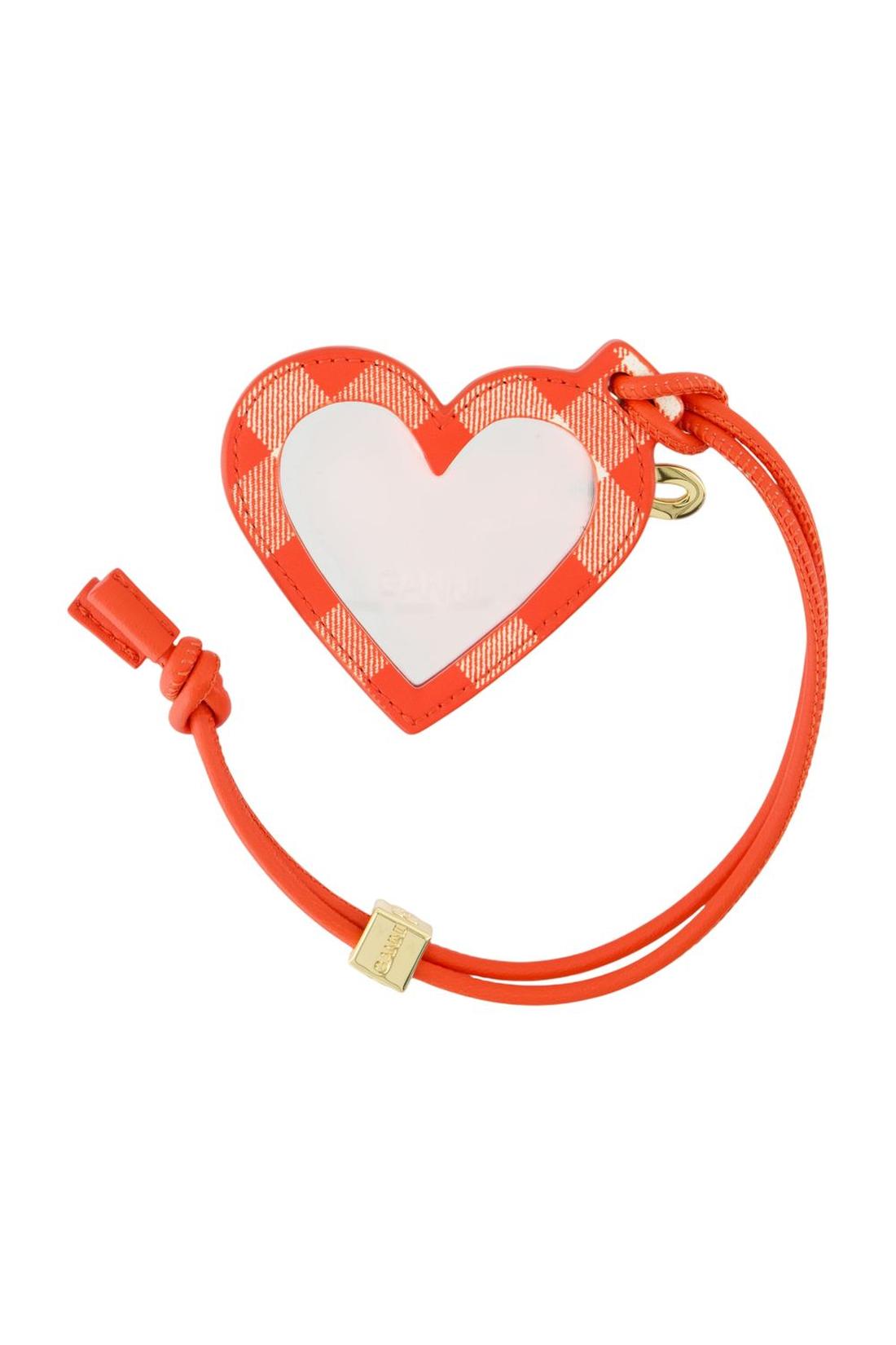 Ganni-Bou Heart Schlüsselanhänger - Ganni - Leder - Rot-Outdoor-Black-Deal-Outlet-by-ARCHIVIST