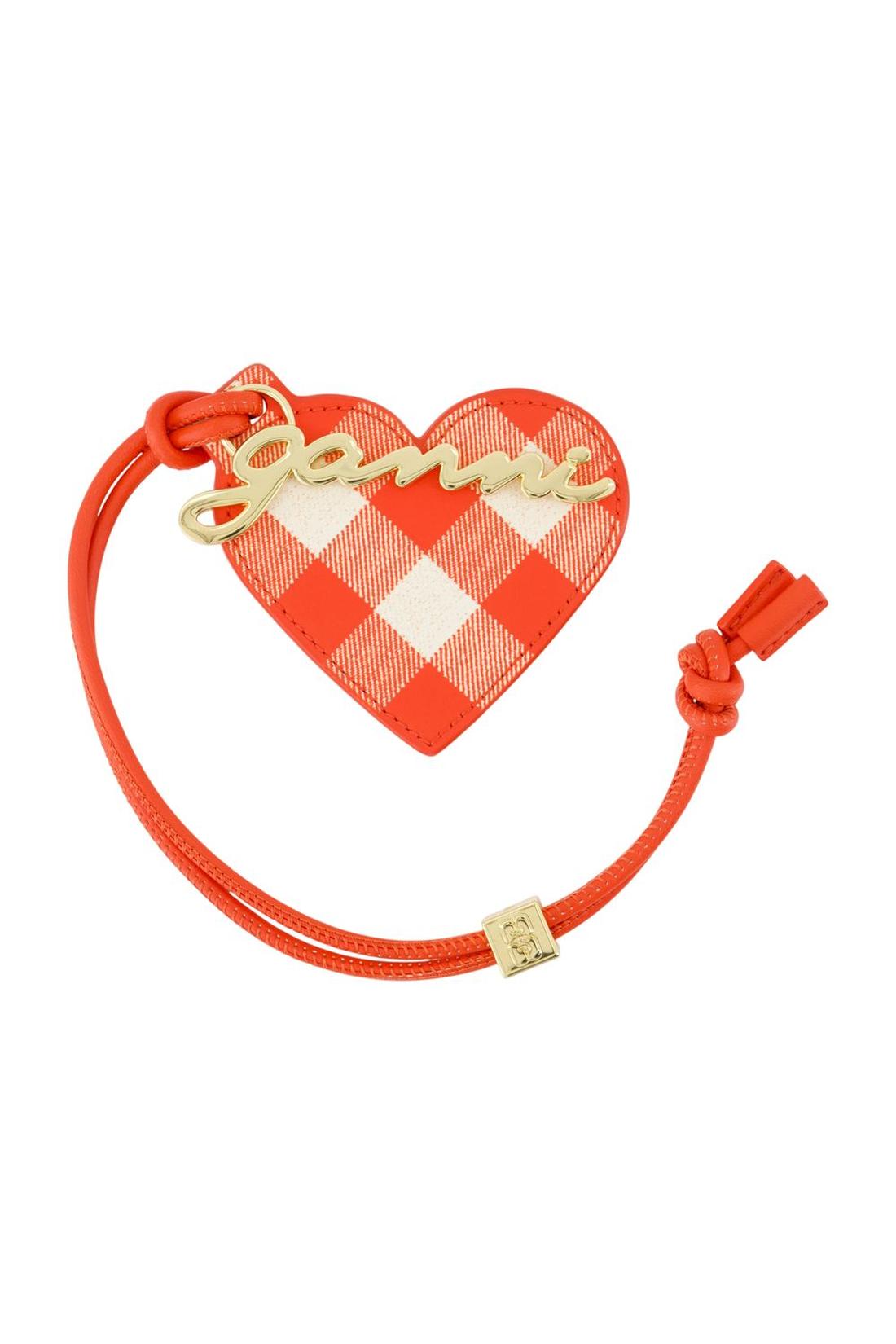Ganni-Bou Heart Schlüsselanhänger - Ganni - Leder - Rot-Outdoor-Black-Deal-Outlet-by-ARCHIVIST
