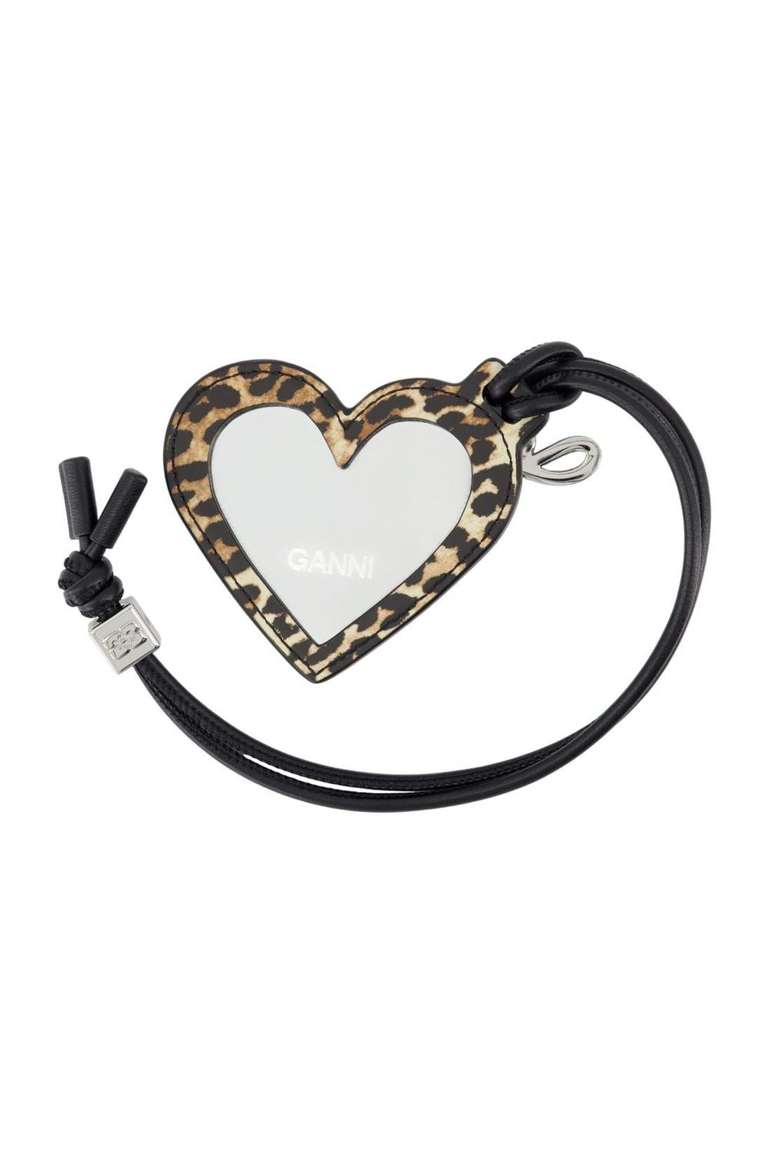 Ganni-Bou Heart Schlüsselanhänger - Ganni - Leder - Gedruckt-Outdoor-Black-Deal-Outlet-by-ARCHIVIST