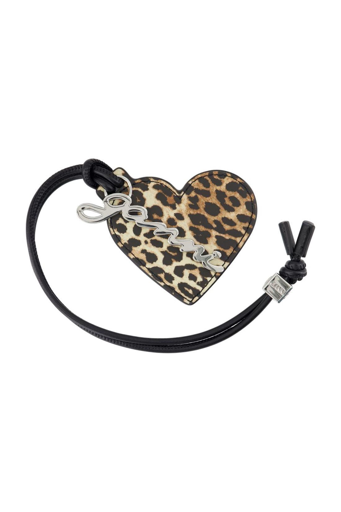 Ganni-Bou Heart Schlüsselanhänger - Ganni - Leder - Gedruckt-Outdoor-Black-Deal-Outlet-by-ARCHIVIST