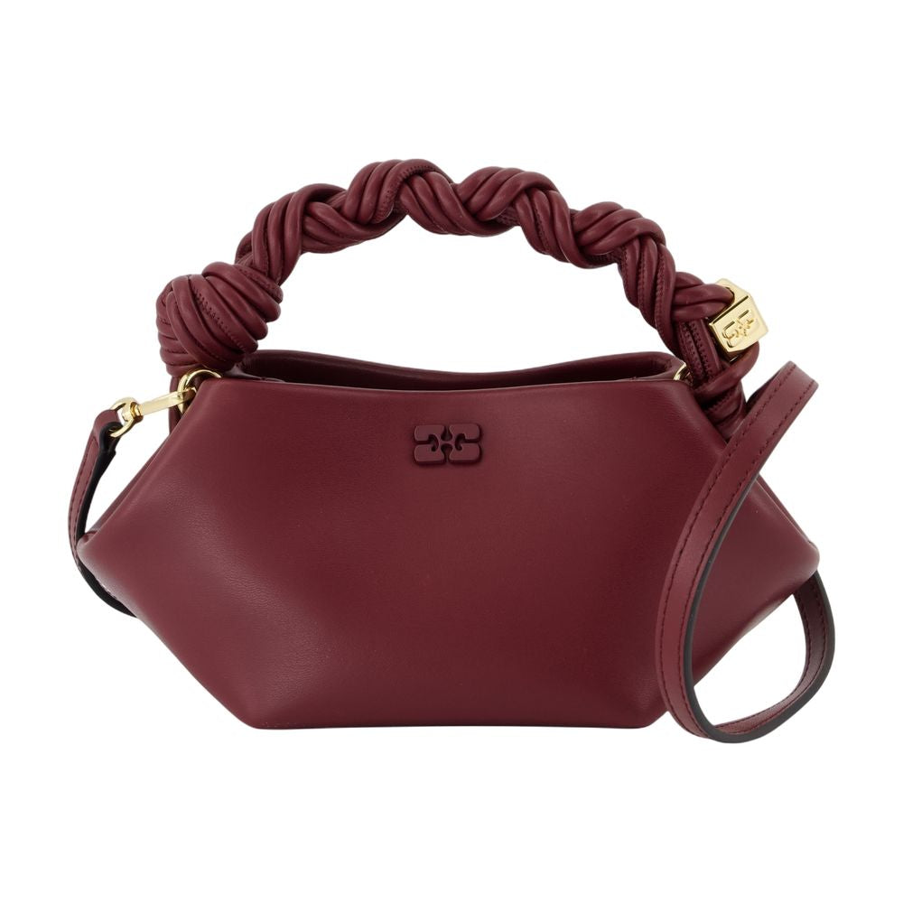 Bou Mini Schultertasche - Ganni - Leder - Bordeaux