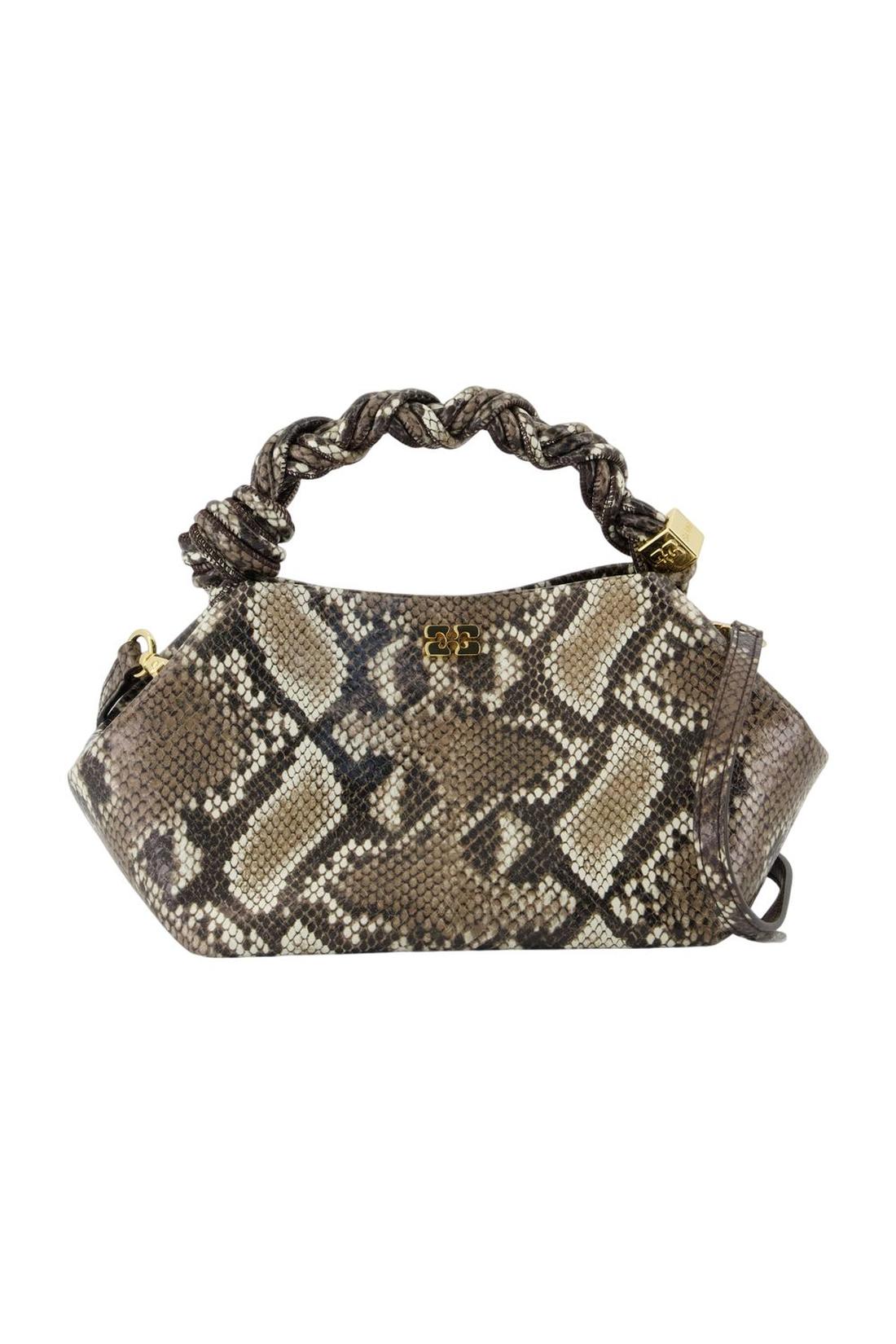 Ganni-Bou Small Schultertasche - Ganni - Leder - Gedruckt-Taschen-Black-Deal-Outlet-by-ARCHIVIST