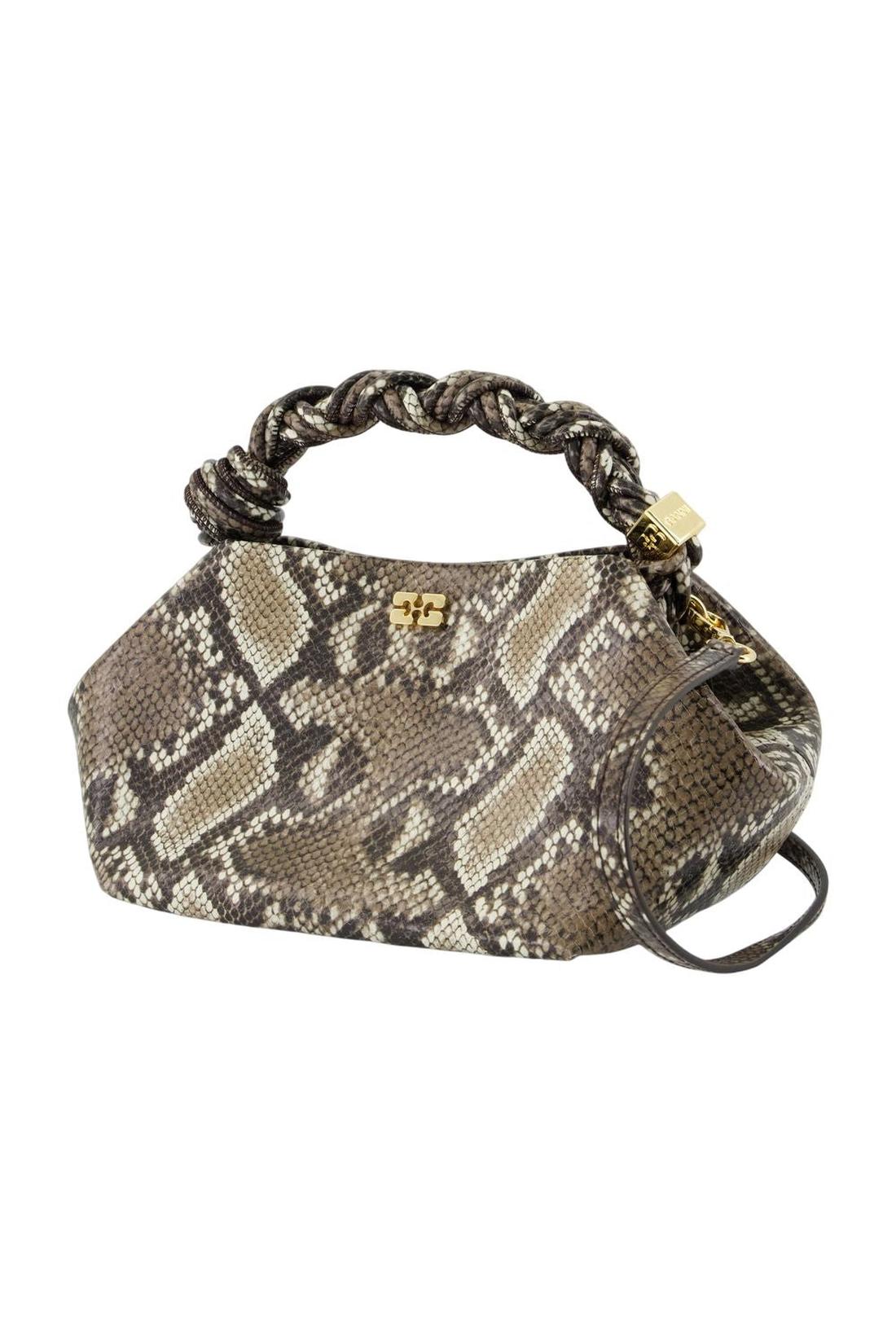 Ganni-Bou Small Schultertasche - Ganni - Leder - Gedruckt-Taschen-Black-Deal-Outlet-by-ARCHIVIST