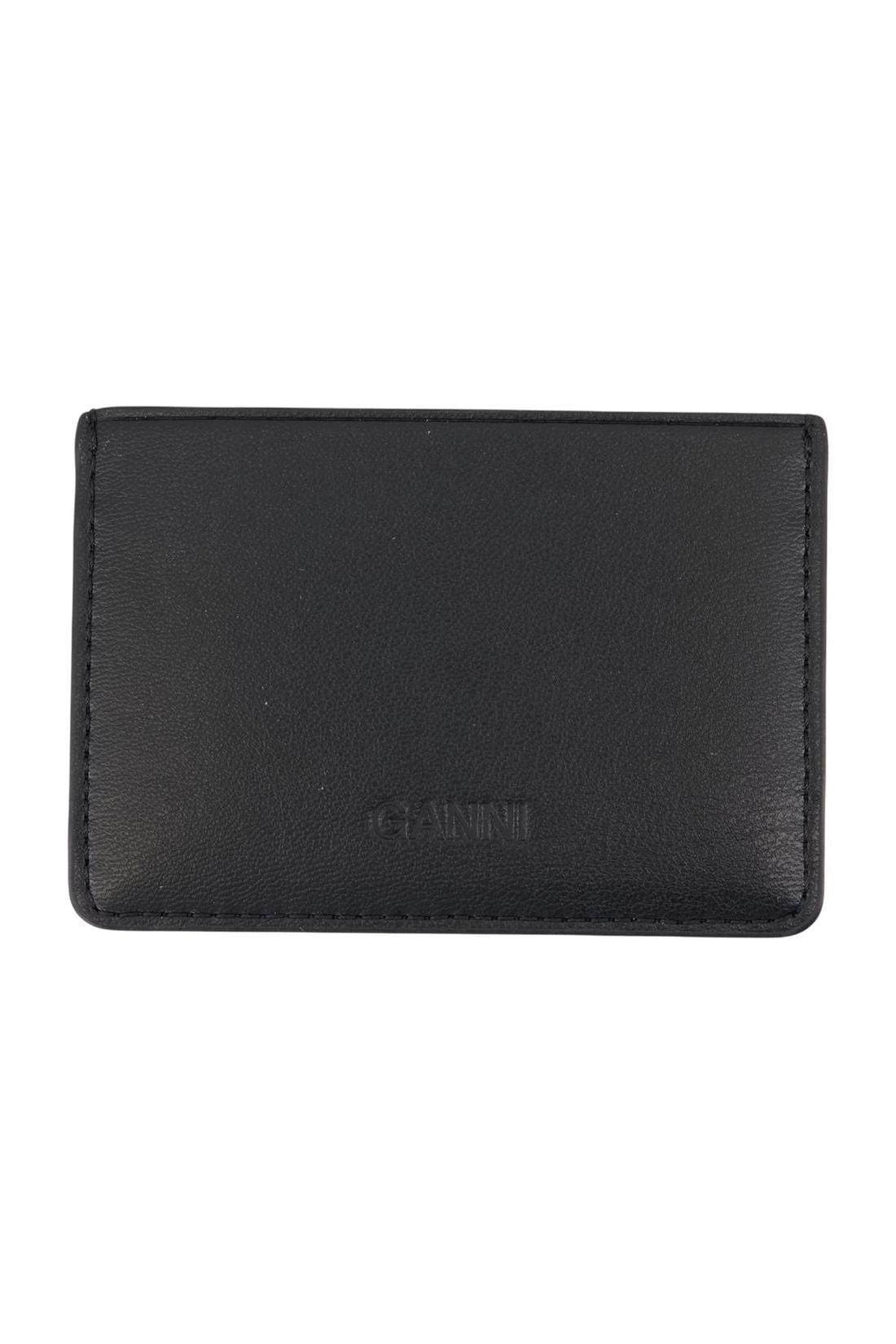 Ganni-Bou Animals Kartenhalter - Ganni - Leder - Schwarz-Outdoor-Black-Deal-Outlet-by-ARCHIVIST