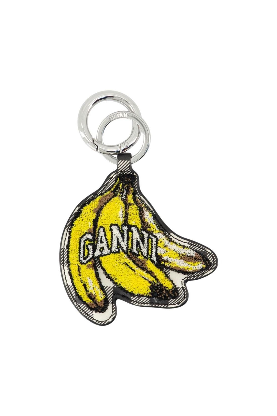 Ganni-Banana Schlüsselanhänger - Ganni - Leder - Schwarz-Outdoor-Black-Deal-Outlet-by-ARCHIVIST
