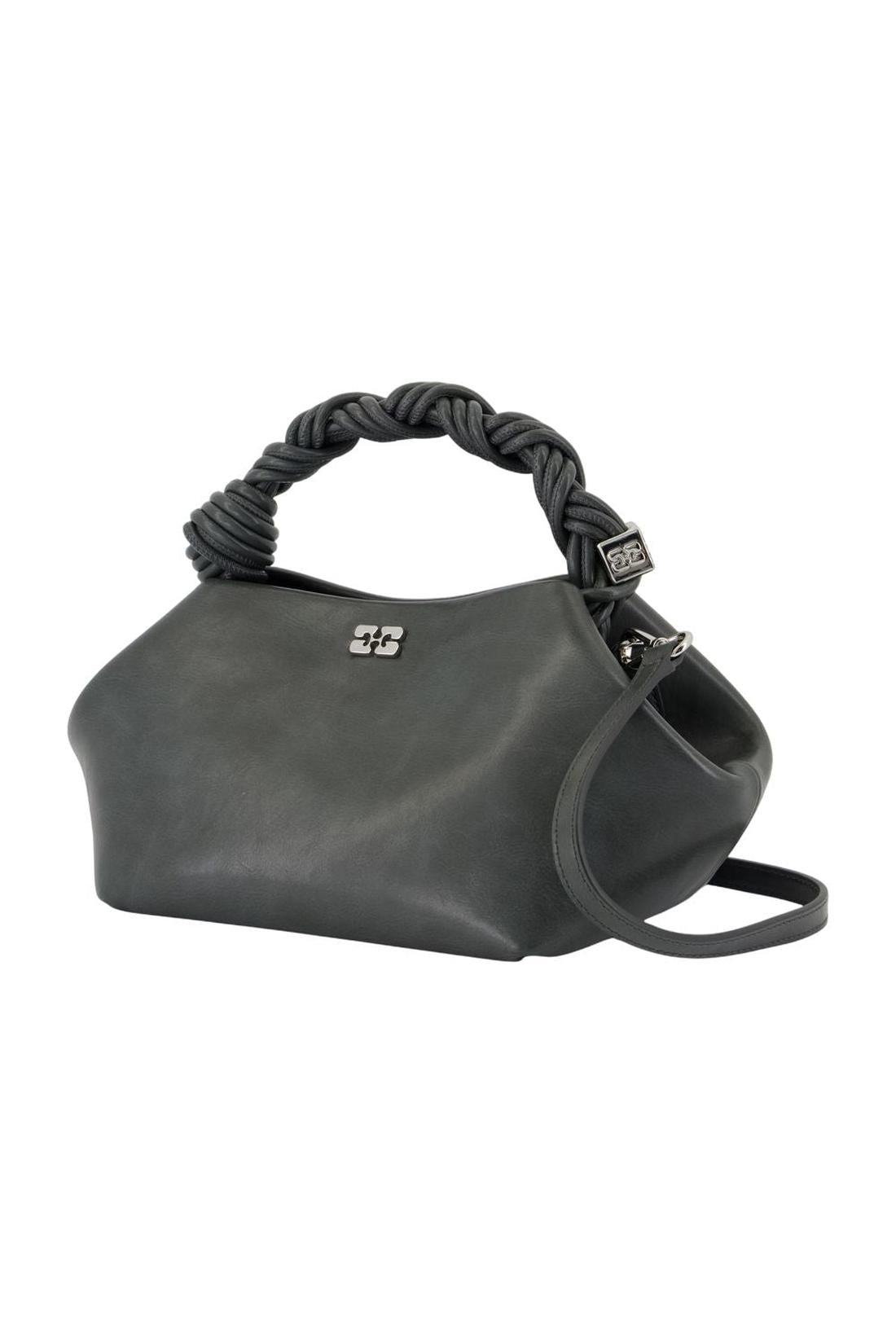 Ganni-Bou Small Schultertasche - Ganni - Leder - Grau-Taschen-Black-Deal-Outlet-by-ARCHIVIST