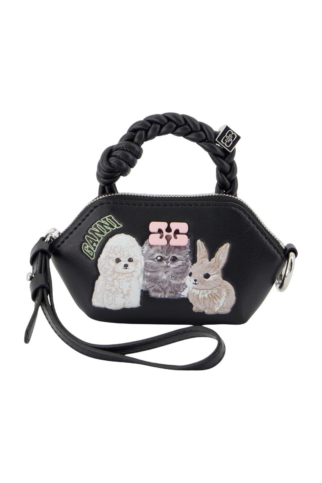 Ganni-Bou Nano Animals Schlüsselanhänger - Ganni - Leder - Schwarz-Outdoor-Black-Deal-Outlet-by-ARCHIVIST