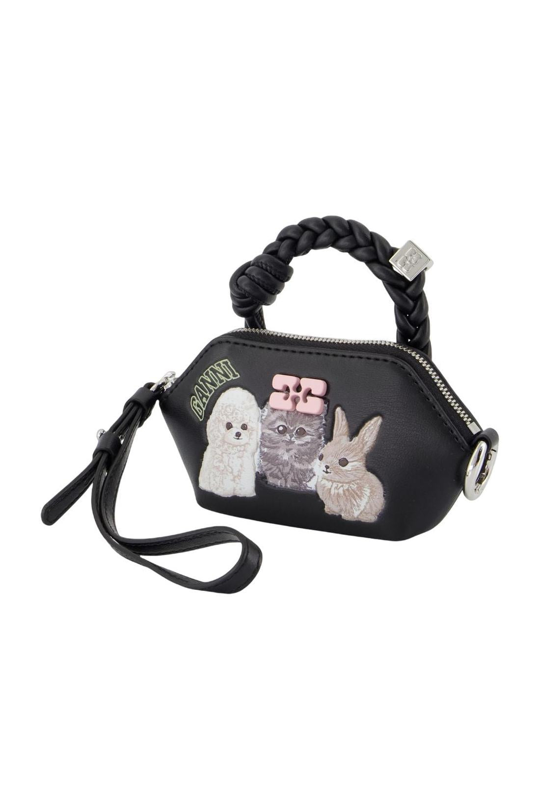 Ganni-Bou Nano Animals Schlüsselanhänger - Ganni - Leder - Schwarz-Outdoor-Black-Deal-Outlet-by-ARCHIVIST