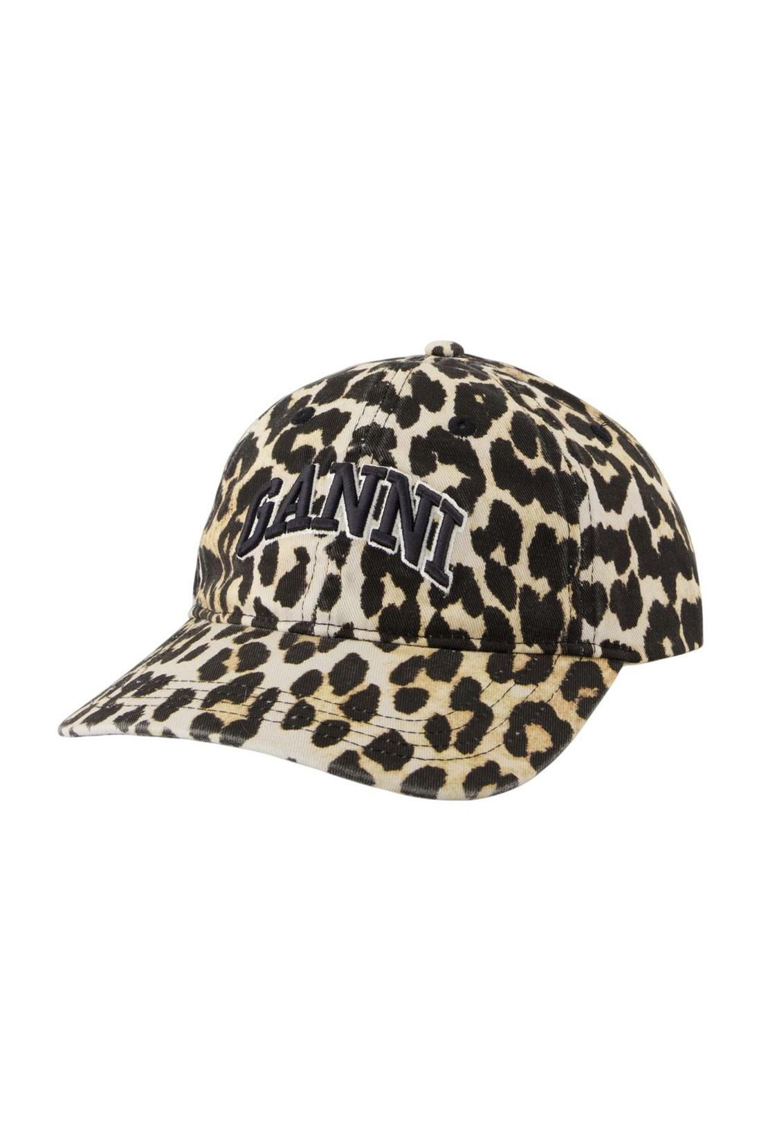 Ganni-Leo Cap - Ganni - Baumwolle - Gedruckt-Outdoor-Black-Deal-Outlet-by-ARCHIVIST