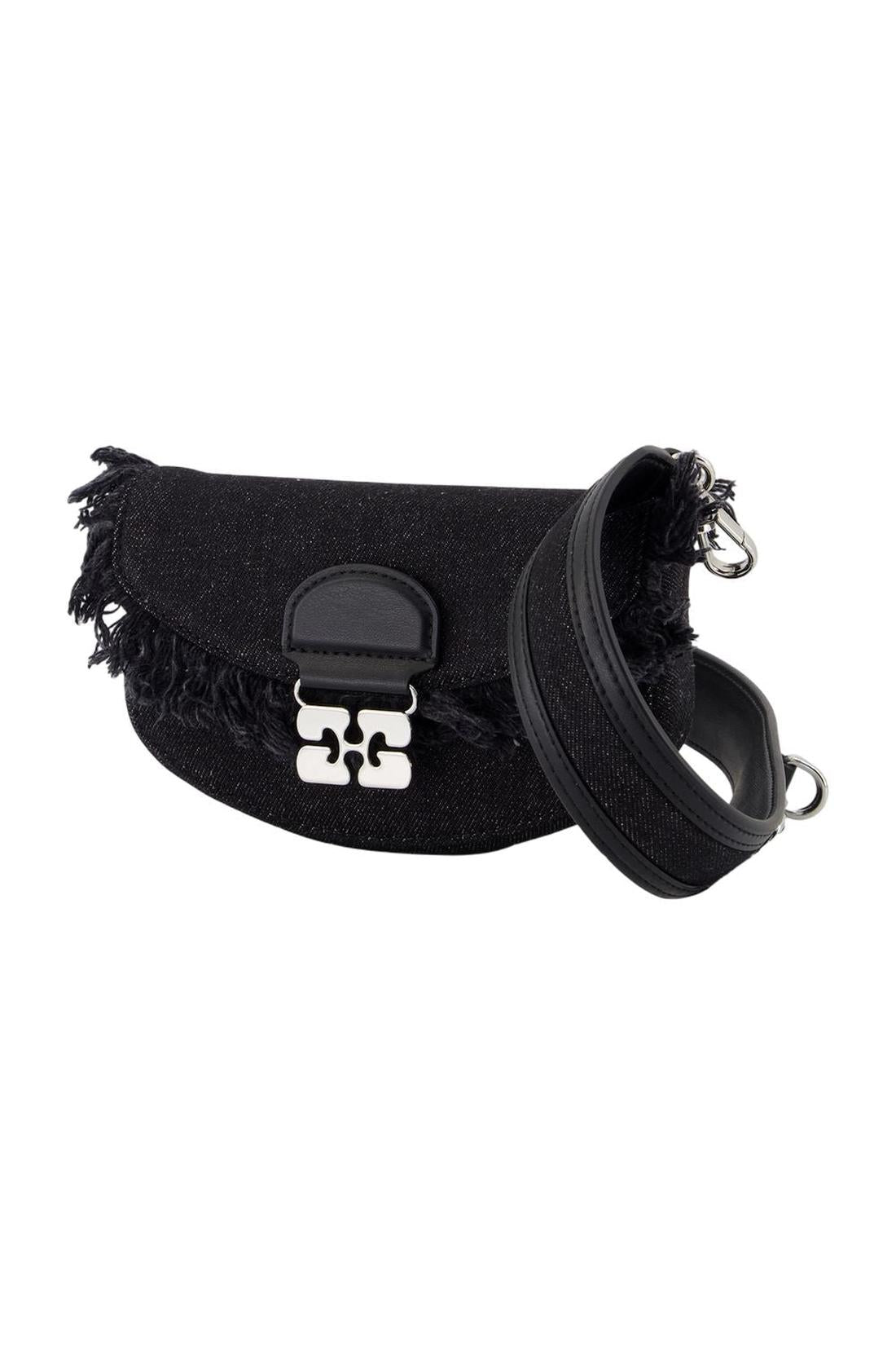 Ganni-Wallet On Chain Apo G - Ganni - Baumwolle - Schwarz-Taschen-Black-Deal-Outlet-by-ARCHIVIST
