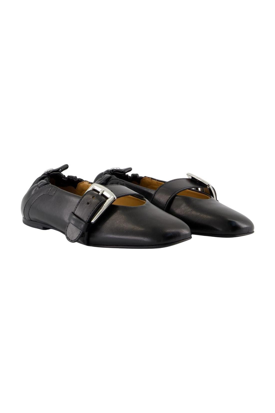 Ganni-Butterfly-Ballerinas - Ganni - Synthetik - Schwarz-schuhe / flache-schuhe-Black-Deal-Outlet-by-ARCHIVIST