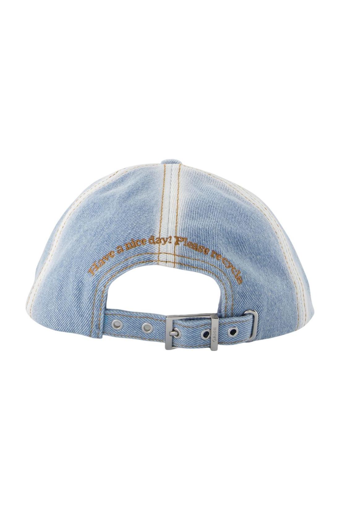 Ganni-Mütze - Ganni - Baumwolle - Blau-Outdoor-Black-Deal-Outlet-by-ARCHIVIST