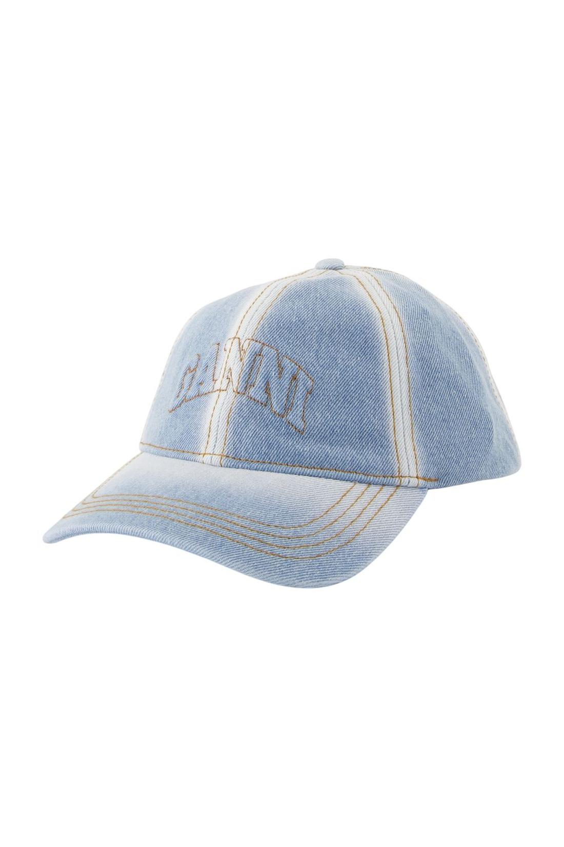 Ganni-Mütze - Ganni - Baumwolle - Blau-Outdoor-Black-Deal-Outlet-by-ARCHIVIST