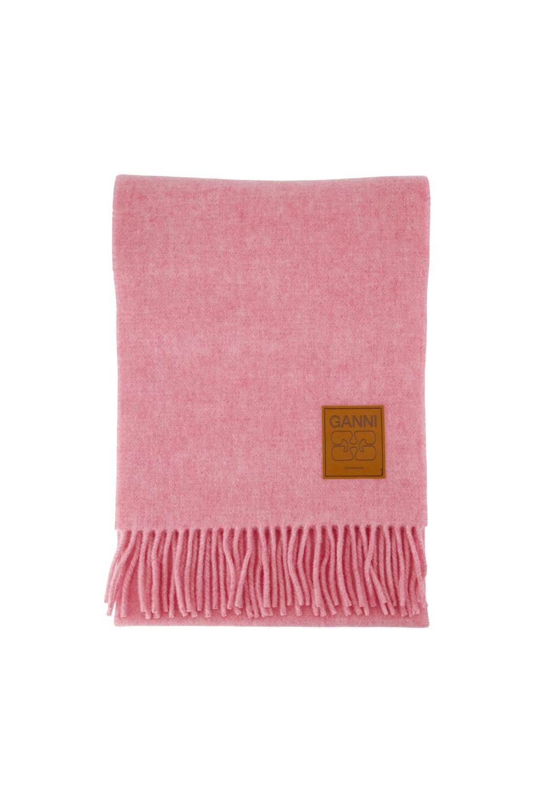 Ganni-Double Face Solid Schal - Ganni - Wolle - Rosa-Outdoor-Black-Deal-Outlet-by-ARCHIVIST