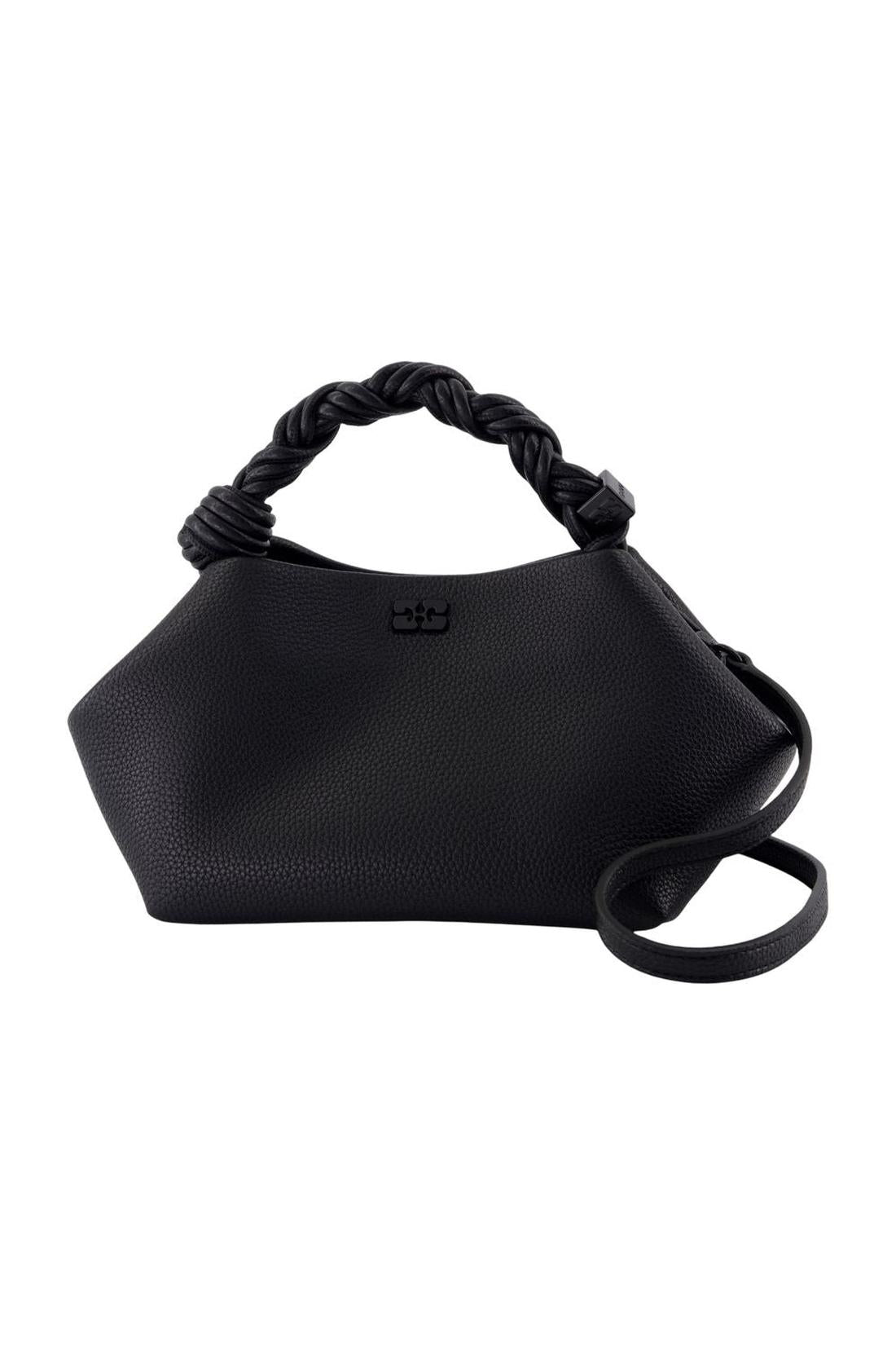 Ganni-Bou Small Grained Handtasche - Ganni - Synthetik - Schwarz-Taschen-Black-Deal-Outlet-by-ARCHIVIST