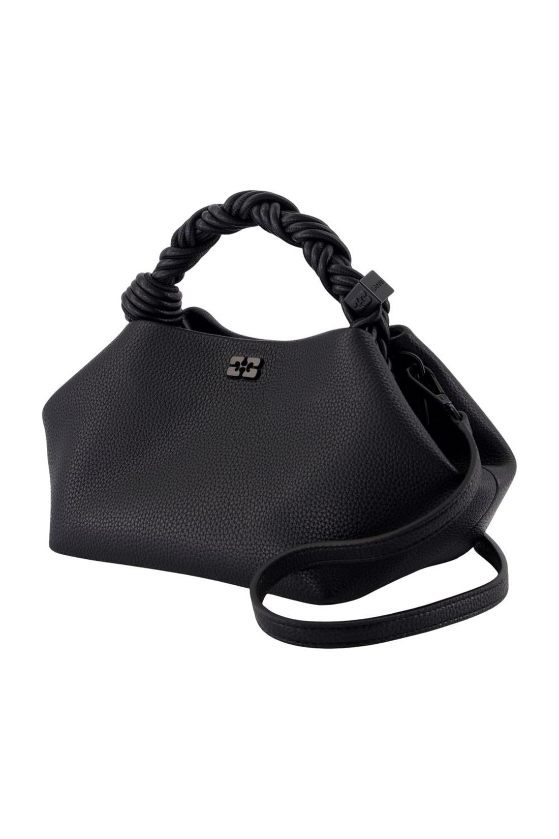 Ganni-Bou Small Grained Handtasche - Ganni - Synthetik - Schwarz-Taschen-Black-Deal-Outlet-by-ARCHIVIST
