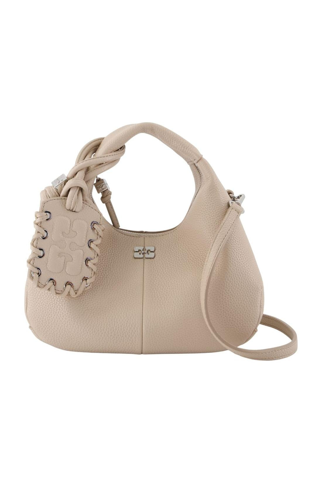 Mini Grained Handtasche - Ganni - Synthetik - Weiß-Taschen-Ganni-One size-white-ARCHIVIST