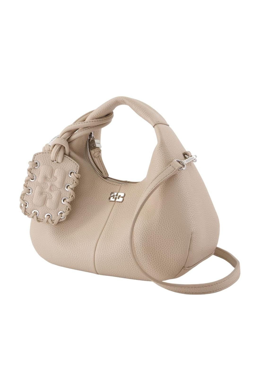 Mini Grained Handtasche - Ganni - Synthetik - Weiß-Taschen-Ganni-ARCHIVIST