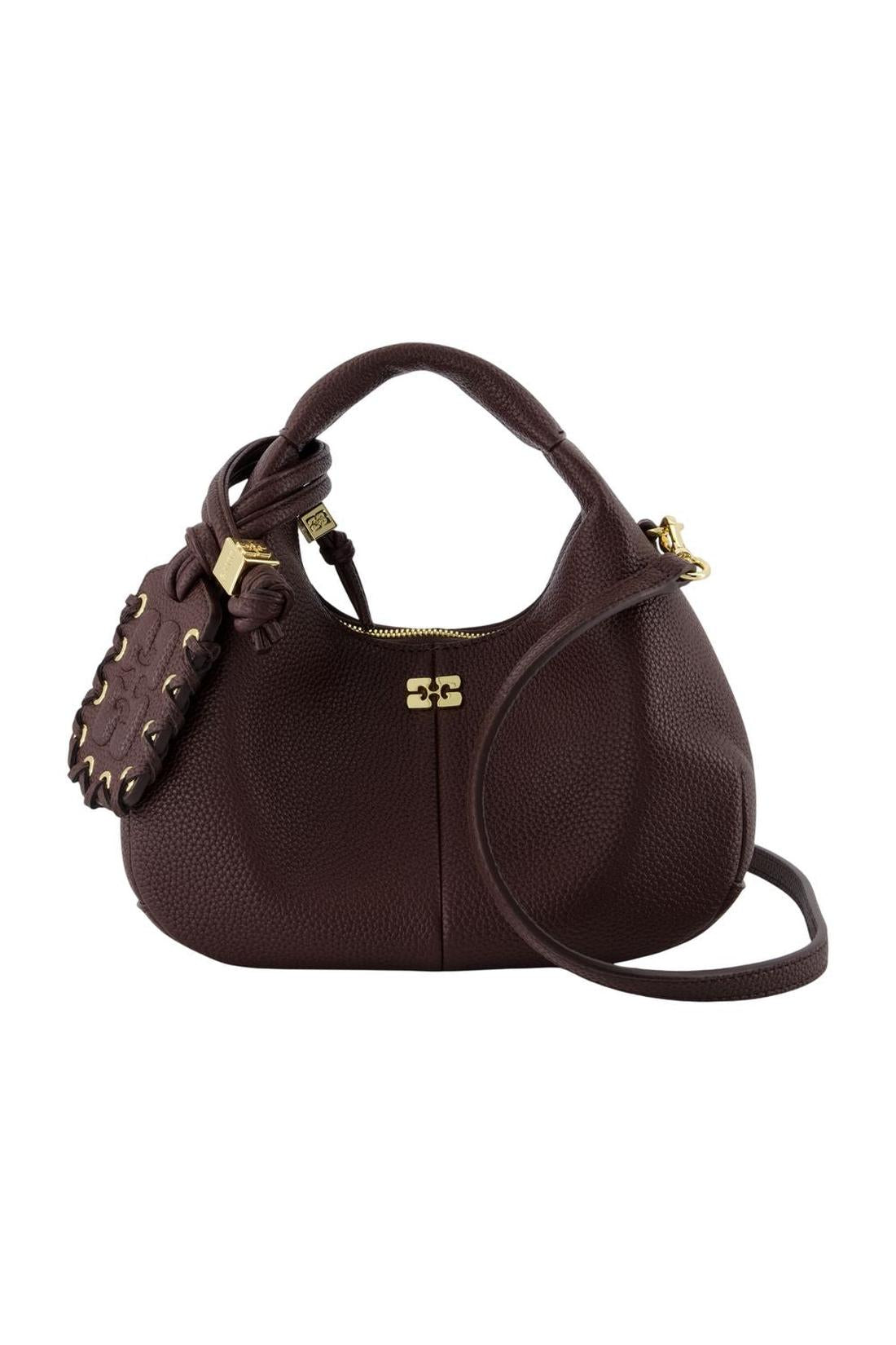 Handtasche Mini Grained - Ganni - Synthetik - Braun-Taschen-Ganni-One size-brown-ARCHIVIST