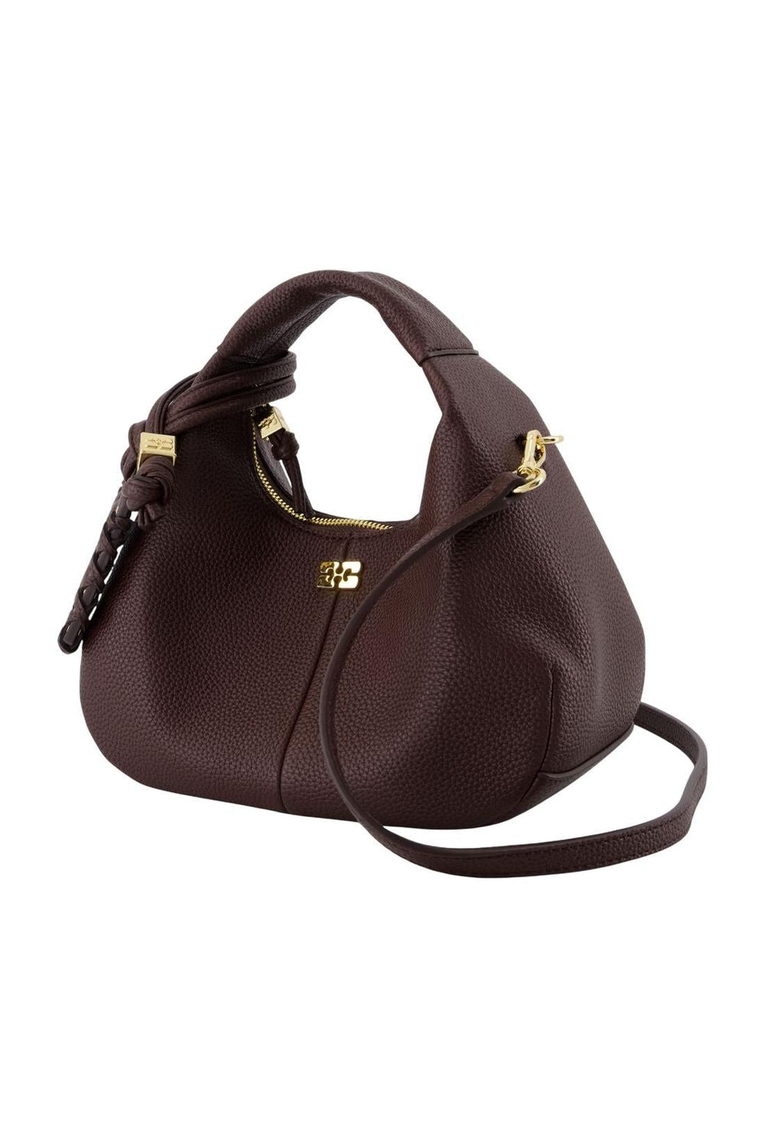 Handtasche Mini Grained - Ganni - Synthetik - Braun-Taschen-Ganni-ARCHIVIST