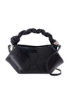 Ganni-Bou Mini Snake Handtasche - Ganni - Synthetik - Schwarz-Taschen-Black-Deal-Outlet-by-ARCHIVIST