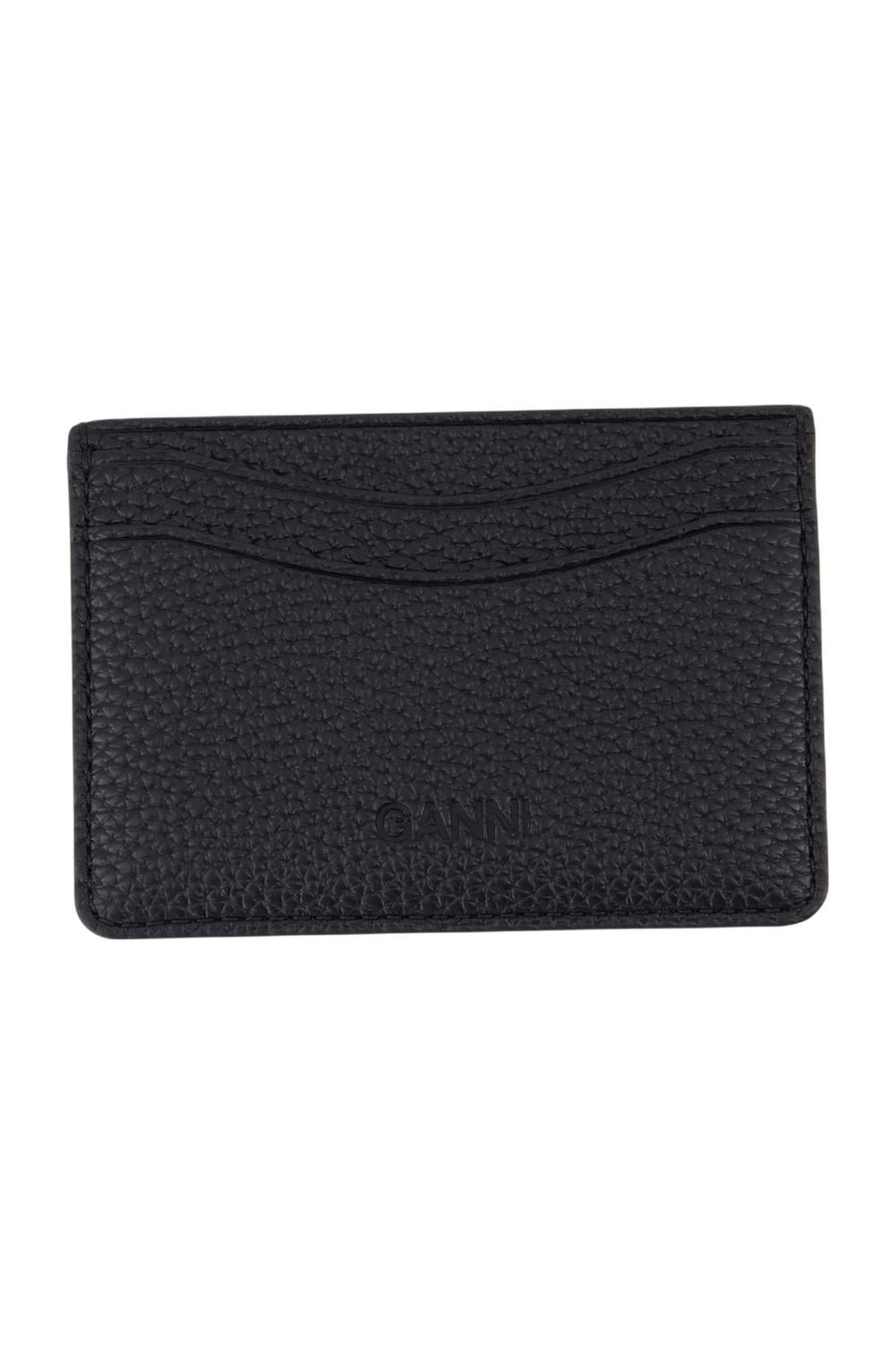 Ganni-Kartenhalter Bou Grained Gold - Ganni - Synthetisch - Schwarz-Outdoor-Black-Deal-Outlet-by-ARCHIVIST