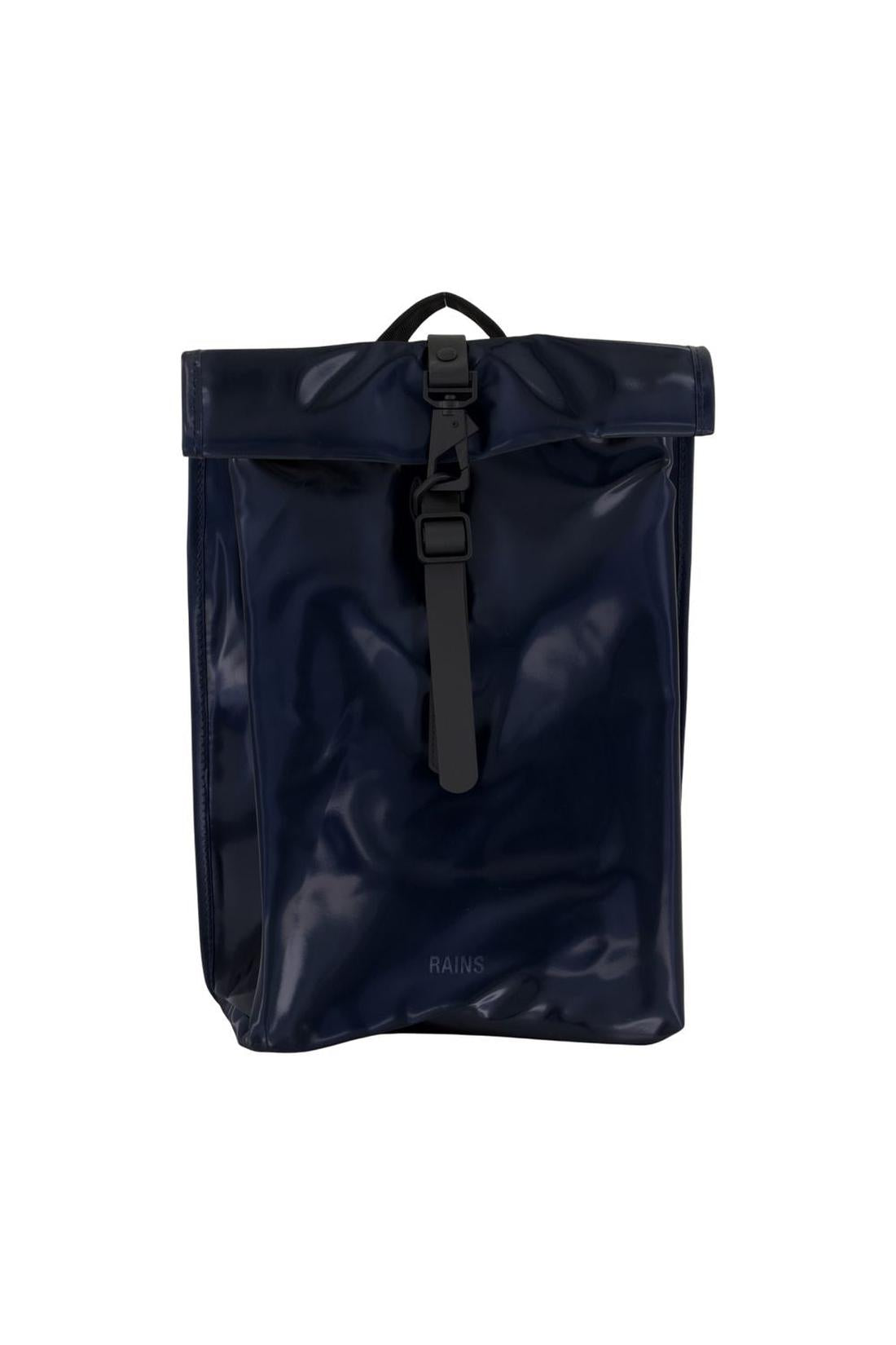 Rains-Rucksack Rolltop Rucksack Mini W3 - RAINS - Synthetik - Blau-Taschen-Black-Deal-Outlet-by-ARCHIVIST