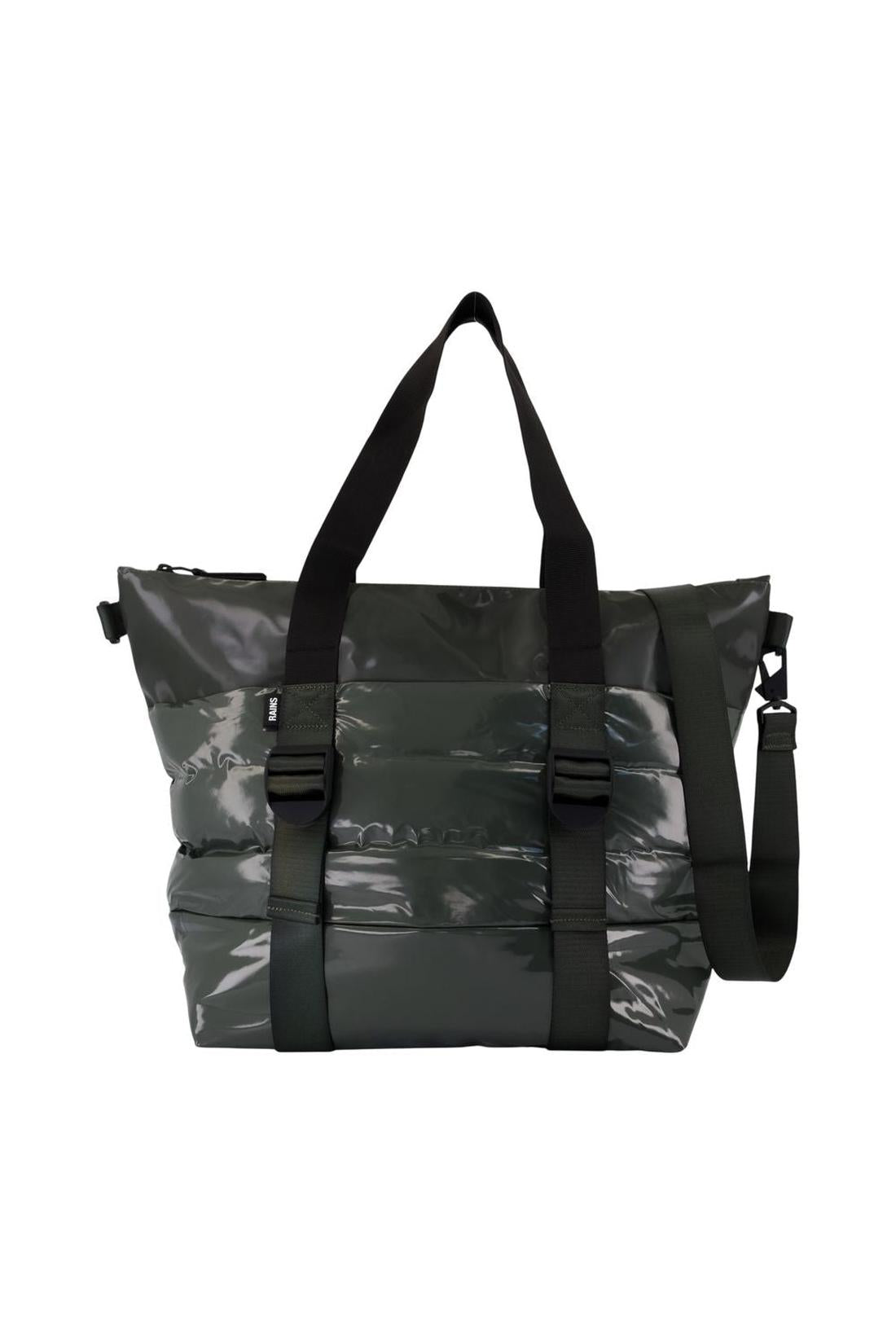 Rains-Cabas Puffer Mix Tote Bag Mini W3 - RAINS - Synthetisch - Grün-Taschen-Black-Deal-Outlet-by-ARCHIVIST